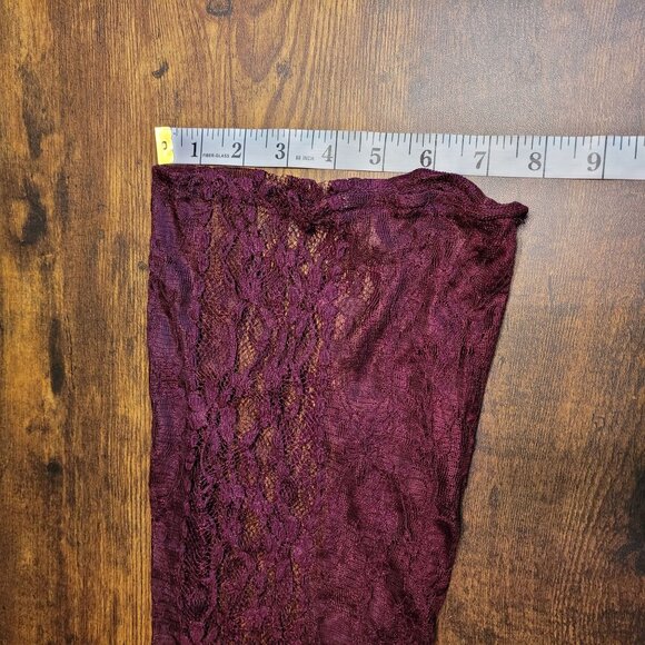 Style & Co Floral Lace Tunic Top 3x Flare Sheer Lace Sleeve Purple Coquette - Picture 9 of 9